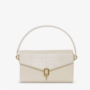 Anine Bing Colette Cream Shoulder Bag with Gold Hardware
